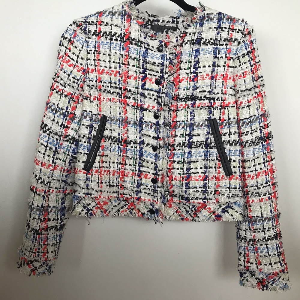 Rag & Bone Multi Color Boucle Jacket Sz 0 XS